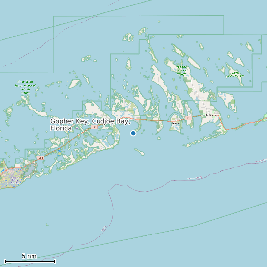 Map of Gopher Key, Cudjoe Bay, Florida Tide Prediction Station