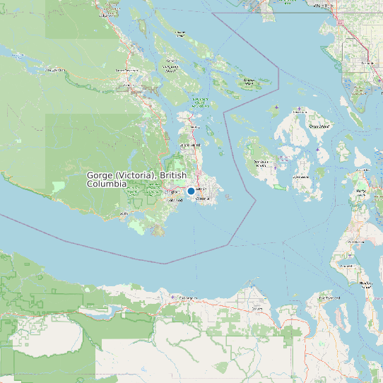 Map of Gorge (Victoria), British Columbia Tide Prediction Station
