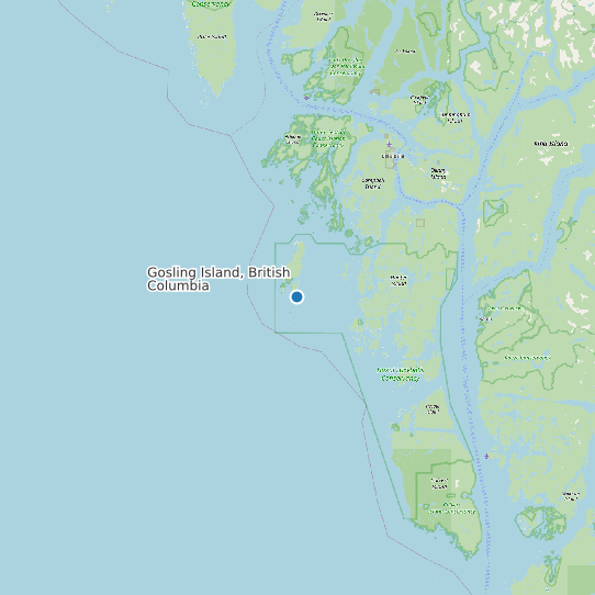 Map of Gosling Island, British Columbia Tide Prediction Station