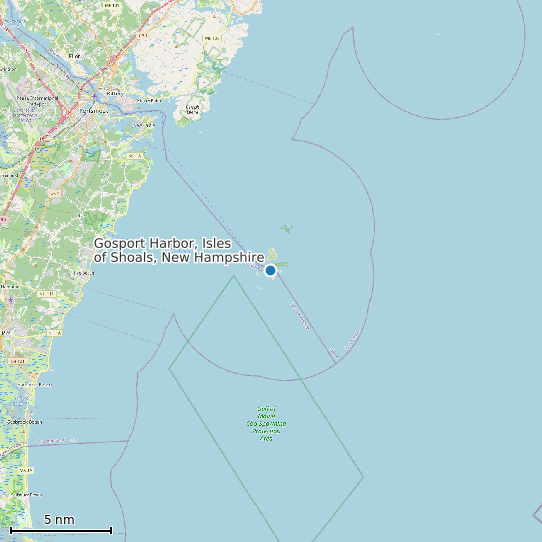 Map of Gosport Harbor, Isles of Shoals, New Hampshire Tide Prediction Station