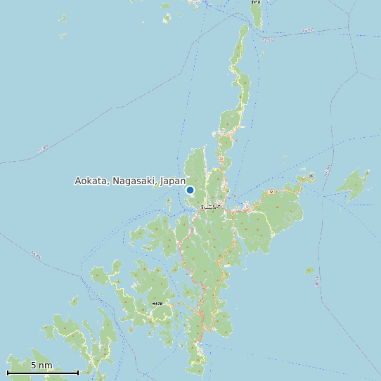 Map of Aokata, Nagasaki, Japan Tide Prediction Station