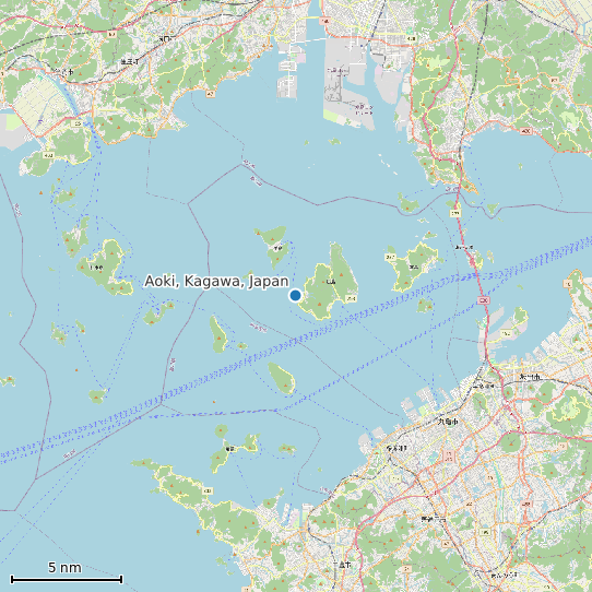 Map of Aoki, Kagawa, Japan Tide Prediction Station