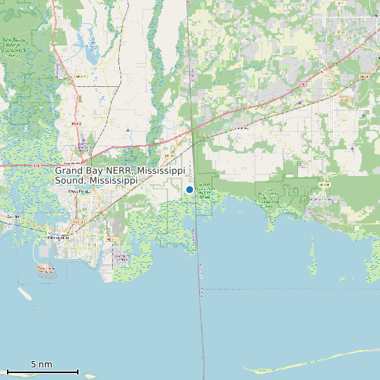 Map of Grand Bay NERR, Mississippi Sound, Mississippi Tide Prediction Station