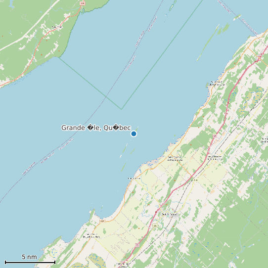 Map of Grande �le, Qu�bec Tide Prediction Station