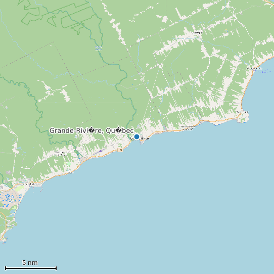 Map of Grande-Rivi�re, Qu�bec Tide Prediction Station