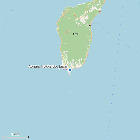 Map of Aonae, Hokkaido, Japan Tide Prediction Station