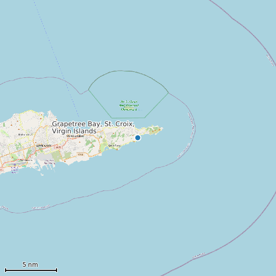 Map of Grapetree Bay, St. Croix, Virgin Islands Tide Prediction Station