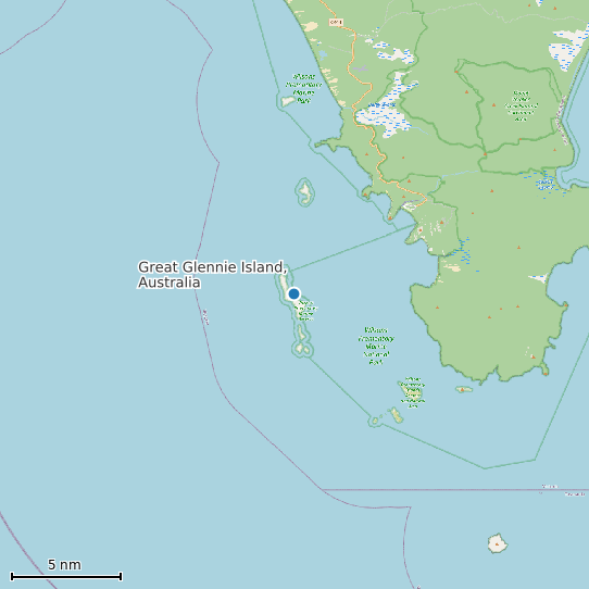 Map of Great Glennie Island, Australia Tide Prediction Station
