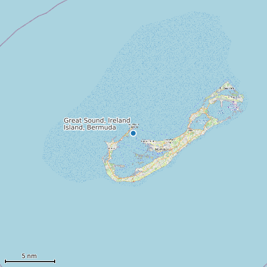 Map of Great Sound, Ireland Island, Bermuda Tide Prediction Station