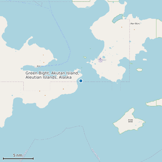 Map of Green Bight, Akutan Island, Aleutian Islands, Alaska Tide Prediction Station