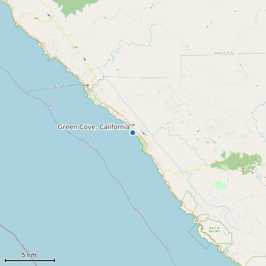 Map of Green Cove, California Tide Prediction Station