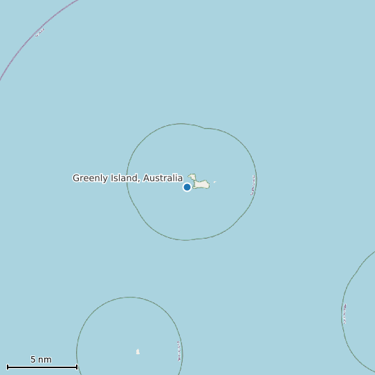 Map of Greenly Island, Australia Tide Prediction Station