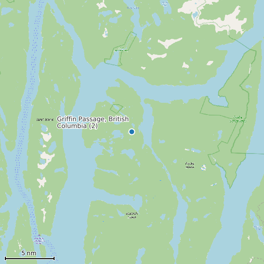 Map of Griffin Passage, British Columbia (2) Tide Prediction Station