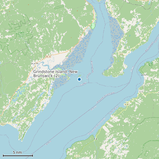 Map of Grindstone Island, New Brunswick (2) Tide Prediction Station