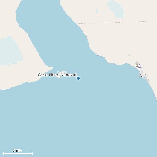Map of Grise Fiord, Nunavut Tide Prediction Station