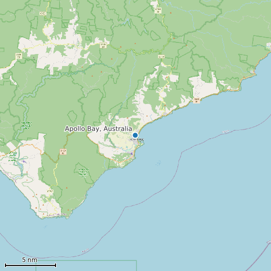 Map of Apollo Bay, Australia Tide Prediction Station