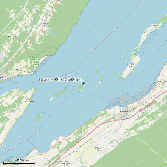 Map of Grosse-�le, Qu�bec Tide Prediction Station