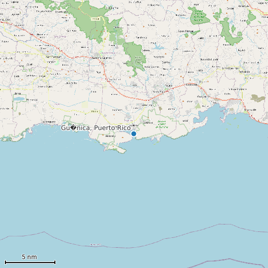 Map of Gu�nica, Puerto Rico Tide Prediction Station