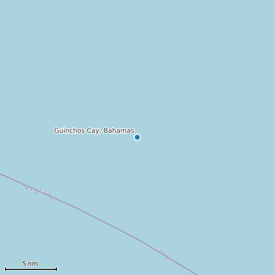 Map of Guinchos Cay, Bahamas Tide Prediction Station