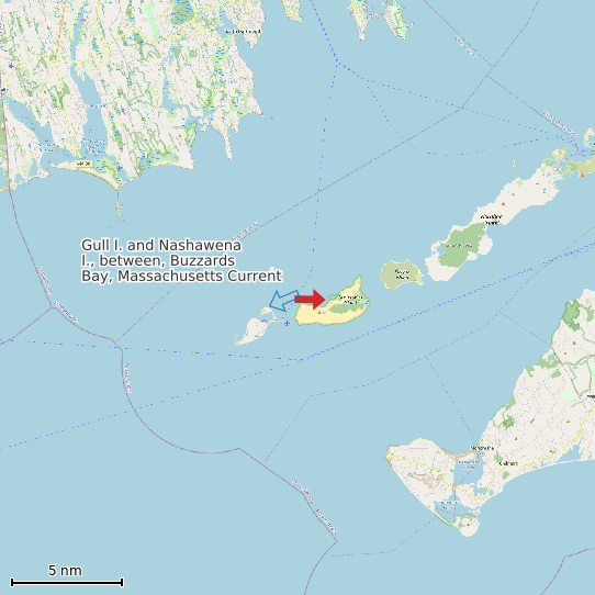 Map of Gull I. and Nashawena I., between, Buzzards Bay, Massachusetts Current Prediction Station