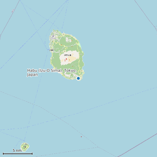 Map of Habu (Izu-O Sima), Tokyo, Japan Tide Prediction Station