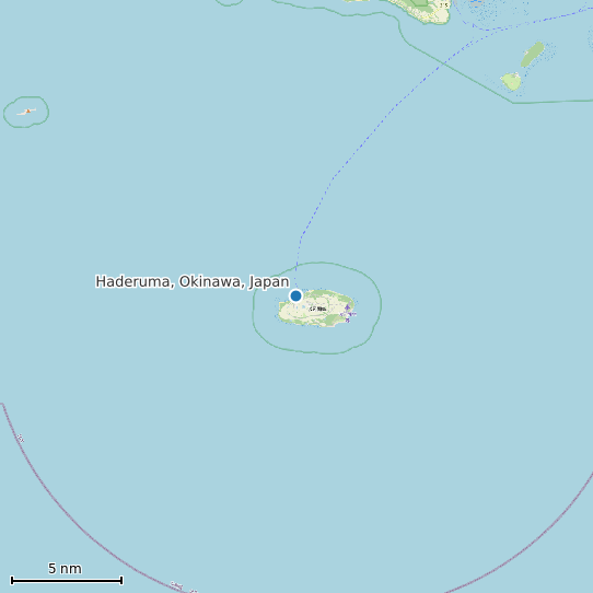 Map of Haderuma, Okinawa, Japan Tide Prediction Station