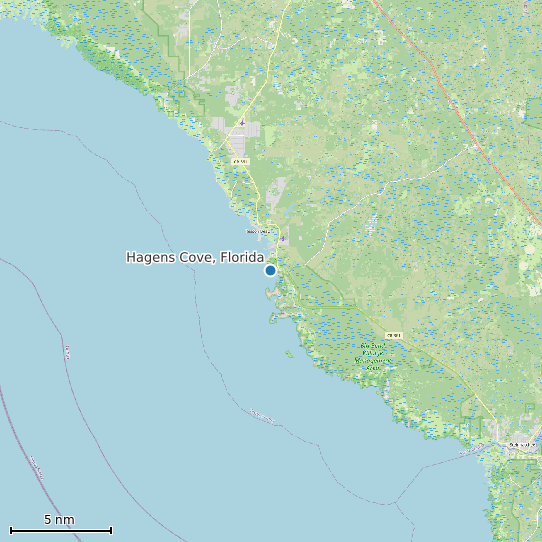 Map of Hagens Cove, Florida Tide Prediction Station