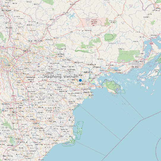 Map of Haiphong, Vietnam Tide Prediction Station
