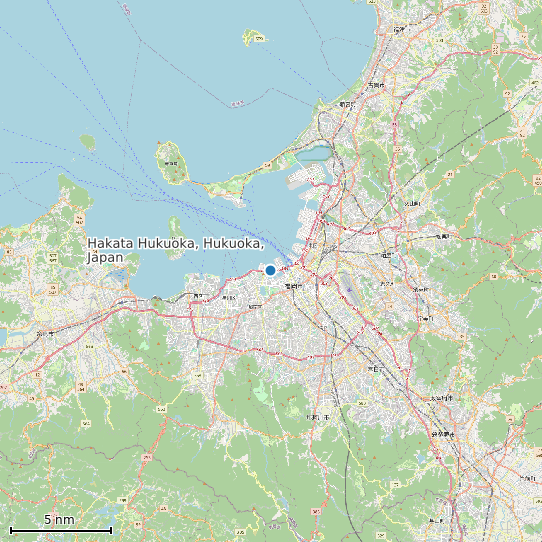 Map of Hakata Hukuoka, Hukuoka, Japan Tide Prediction Station