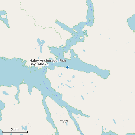 Map of Haley Anchorage, Fish Bay, Alaska Tide Prediction Station