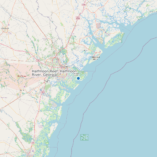 Map of Halfmoon Reef, Halfmoon River, Georgia Tide Prediction Station