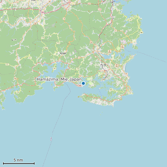 Map of Hamazima, Mie, Japan Tide Prediction Station