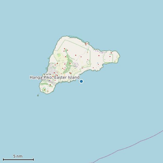 Map of Hanga Piko, Easter Island Tide Prediction Station