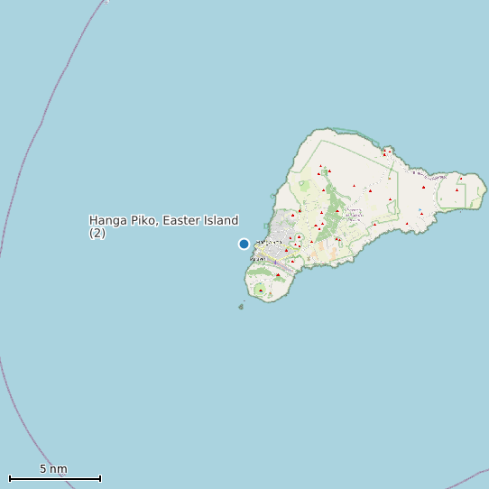 Map of Hanga Piko, Easter Island (2) Tide Prediction Station