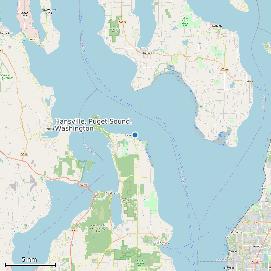 Map of Hansville, Puget Sound, Washington Tide Prediction Station