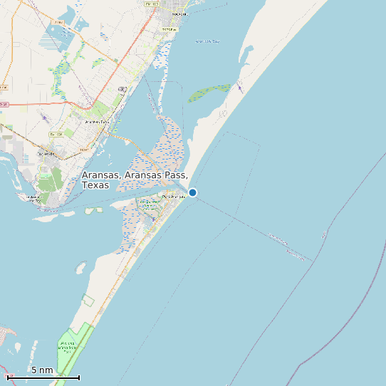 Map of Aransas, Aransas Pass, Texas Tide Prediction Station