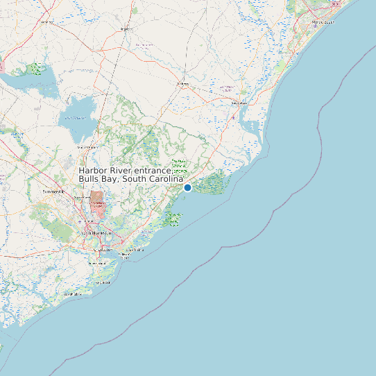 Harbor River entrance, Bulls Bay, South Carolina map