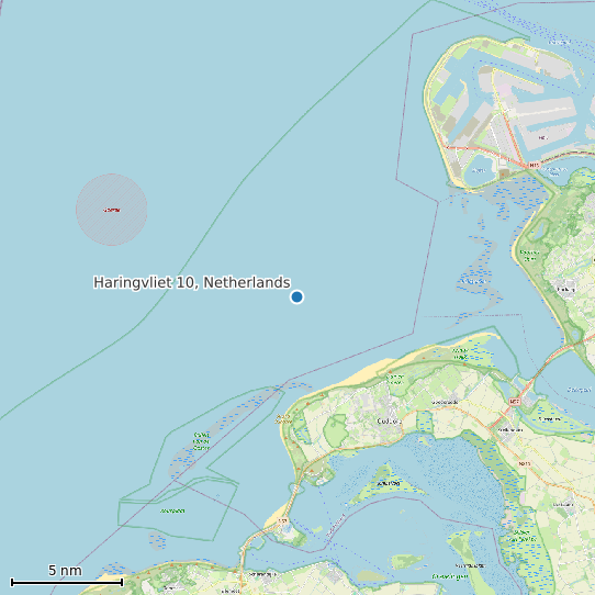 Map of Haringvliet 10, Netherlands Tide Prediction Station