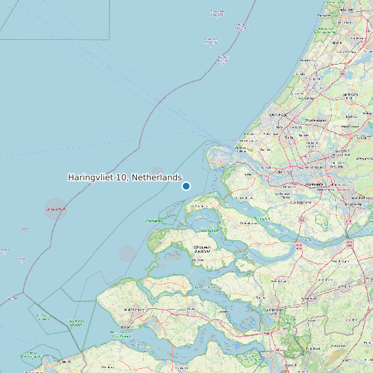 Map of Haringvliet 10, Netherlands Tide Prediction Station