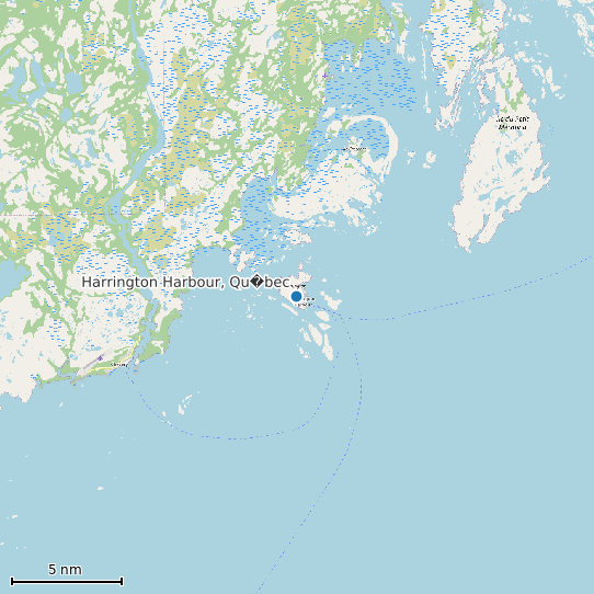 Map of Harrington Harbour, Qu�bec Tide Prediction Station