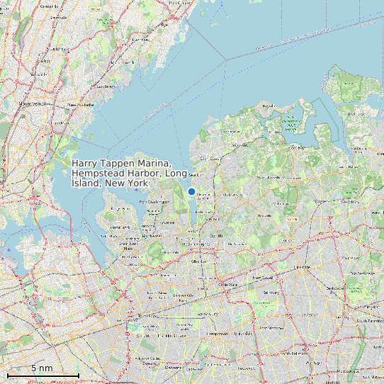 Map of Harry Tappen Marina, Hempstead Harbor, Long Island, New York Tide Prediction Station