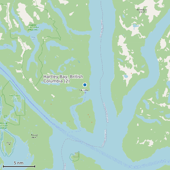 Map of Hartley Bay, British Columbia (2) Tide Prediction Station