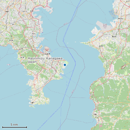 Map of Hasirimizu, Kanagawa, Japan Tide Prediction Station