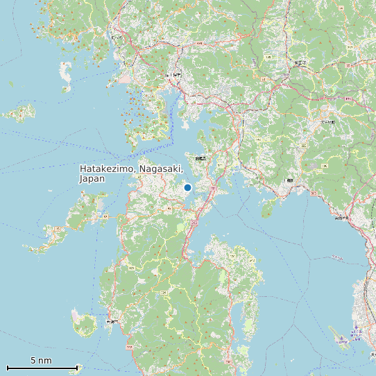 Map of Hatakezimo, Nagasaki, Japan Tide Prediction Station