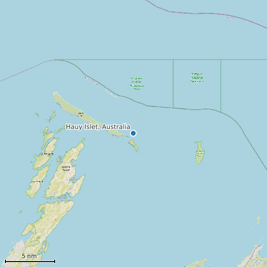 Map of Hauy Islet, Australia Tide Prediction Station