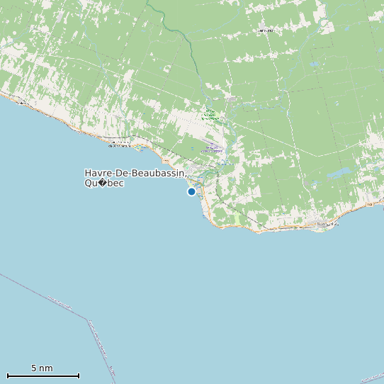 Map of Havre-De-Beaubassin, Qu�bec Tide Prediction Station