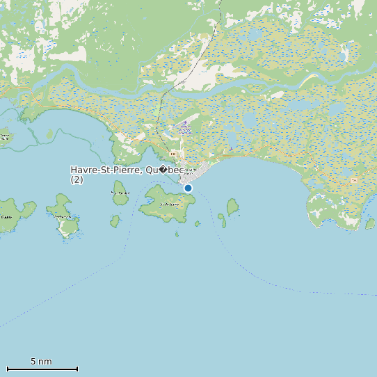 Map of Havre-St-Pierre, Qu�bec (2) Tide Prediction Station