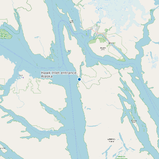 Hawk Inlet entrance, Alaska map