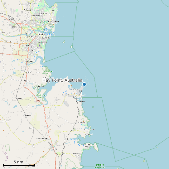 Map of Hay Point, Australia Tide Prediction Station