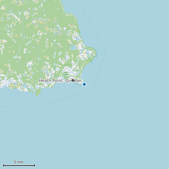 Map of Heath Point, Qu�bec Tide Prediction Station